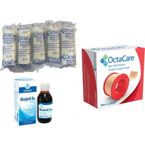 Sargı Bezi  (5 Adet) + Oksijenli Su + Tıbbi Plaster