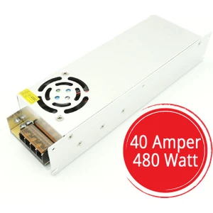 Şerit LED Trafo 12V Adaptör Driver 40 Amper 480 Watt