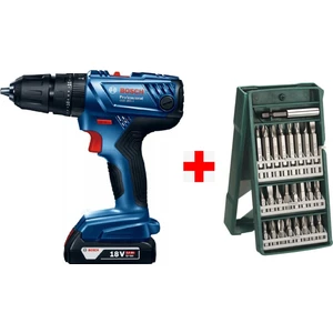 Gsb 180-LI 18V 2AH Darbeli Akülü Vidalama Şarjlı Matkap + 25 Parça Vidalama Ucu Seti