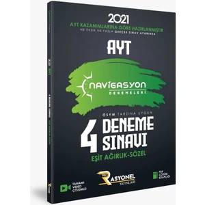 Rasyonel Yayınları AYT Eşit Ağırlık Sözel 4'lü Deneme