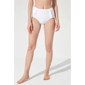 Beyaz Basic Yüksek Bel Bikini Altı