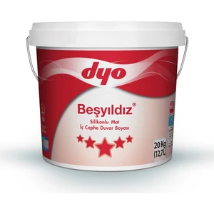 Beşyıldız Silikonlu Mat Iç Cephe Duvar Boyası 20 kg  Renk:yeni Fil Dişi  KOD:2914