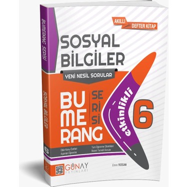 Gunay Yayinlari 6 Sinif Zoom Soru Bankasi Kitap Sosyal Kitabi