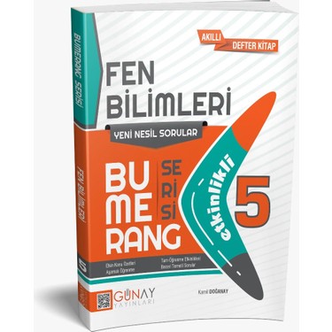 Gunay Yayinlari 5 Sinif Bumerang Etkilesimli Kitap Fen Kitabi