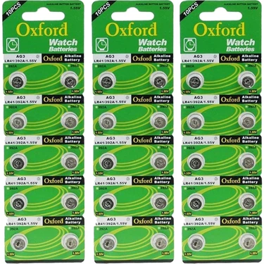 Oxford Ag3 LR41 384 L736 1.5V Alkaline Düğme Pil