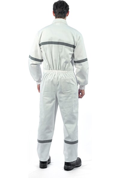 Şensel, Reflektörlü İş Tulumu, Beyaz (55E1810) İş Elbisesi