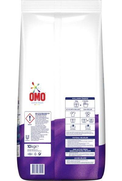 Omo Active Fresh Toz Çamaşır Deterjanı Renkliler 10 KG 66 Yıkama