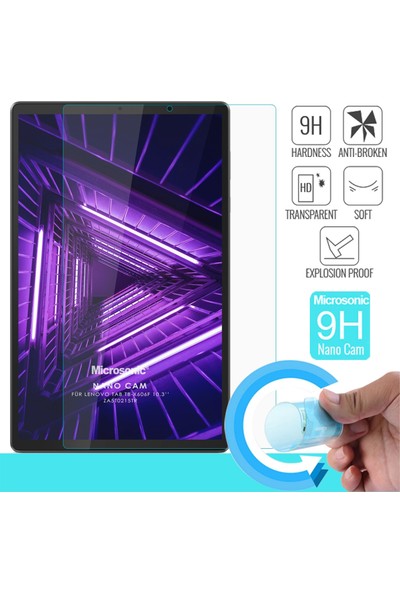 Kavim Lenovo Tab M10 Plus TB-X606F 10.3" (ZA5T0215TR) Nano Glass Ekran Koruyucu Şeffaf