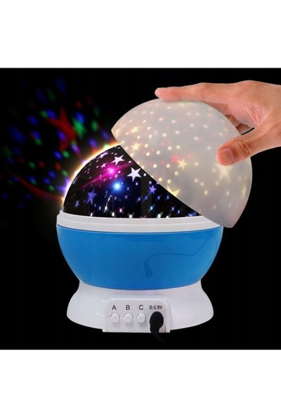 Aleyna'nın Dükkanı Dönen Star Mastar Star Projeksiyon LED Gece Lambası USB Tavan Yıldız Yansıtma Işığı