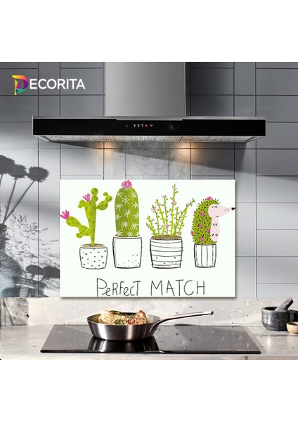 Perfect Match | Cam Ocak Arkası Koruyucu | 40cm x 60cm