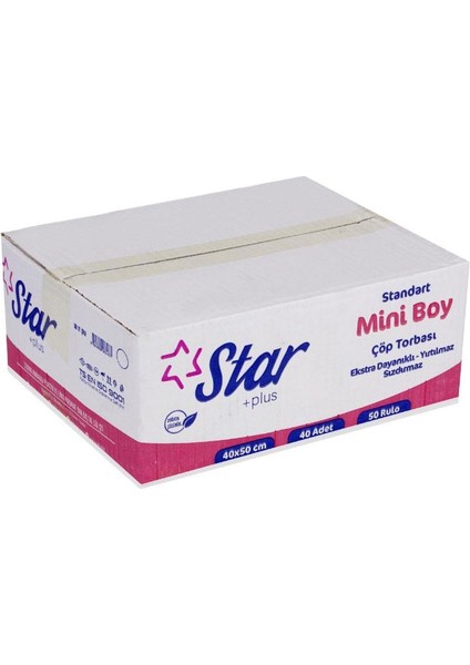 Mini Boy 40X50 Çöp Torbası 40'lı Rulo 50 Adet