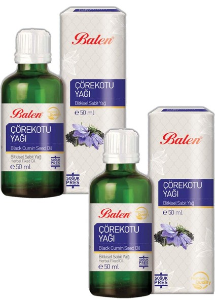 Çörekotu Yağı Soğuk Pres 50 ml x 2