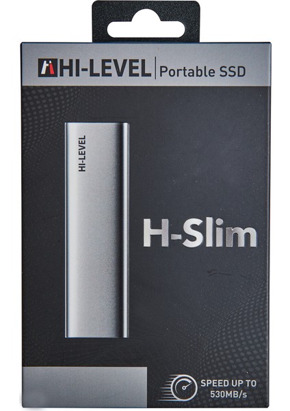 Hı-Level H-Slım 256GB Speed Up To 530MB/S USB 3.2 Gen 2 Type-C Portable SSD HLV-HSLIM/256