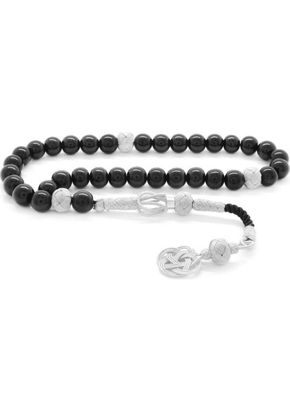 Kazaz Püsküllü Oltu Taşı Tesbih