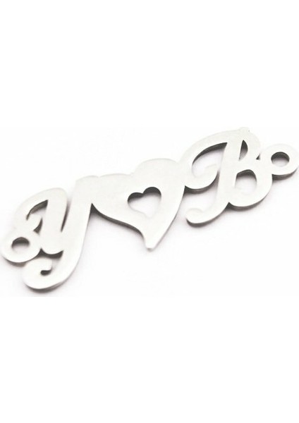 925 Ayar Gümüş Kalpli Harfli Tesbih Püskül Ucu