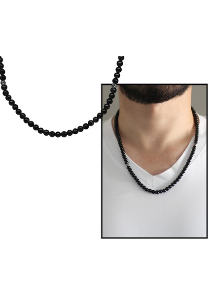 Hem Bileklik - Hem Kolye - Hem Tesbih 99LU Oniks Doğaltaş Aksesuar fırsatları