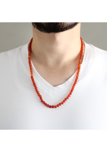 Hem Bileklik - Hem Kolye - Hem Tesbih 99LU Kırmızı Akik Doğaltaş Aksesuar indirimleri