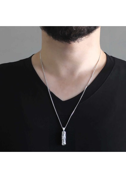 103000998 Arapça "Muhammed" Yazılı 925 Ayar Gümüş Cevşen Kolye fiyatları