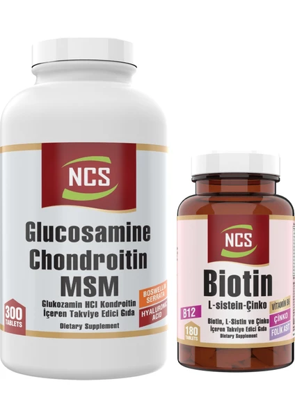 Glucosamine Chondroitin Msm 300 Tablet+Biotin 180 Tablet