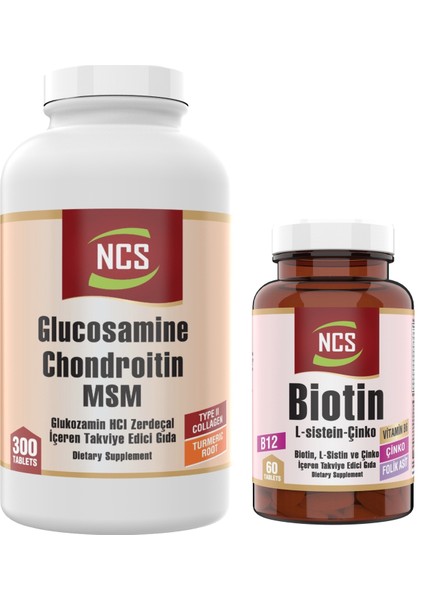 Glucosamine Chondroitin Msm Collagen Turmenic 300 Tablet+Biotin 60 Tablet