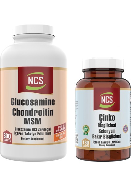 Glucosamine Chondroitin Msm 300 Tablet+Zinc Bisglisinat 180 Tablet