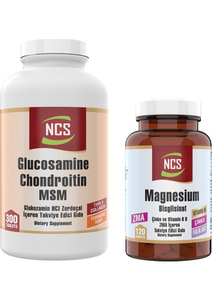 Glucosamine Chondroitin Msm 300 Tablet+Magnesium Çinko Vitamin B6 120 Tablet