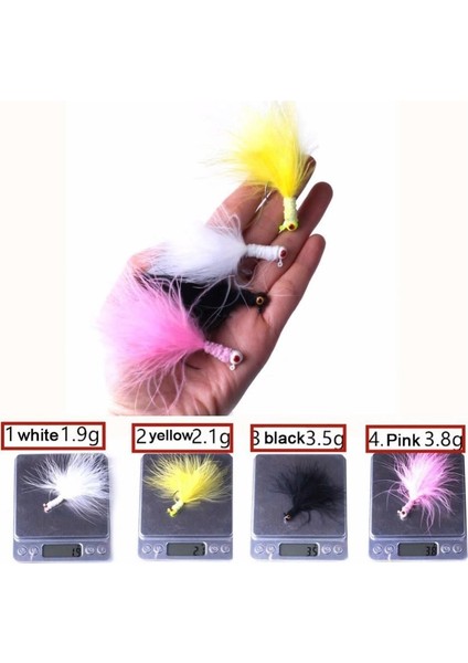 Profısher 4 Renk Metal Tüylü Fly Kancalı Yapay Yem modelleri