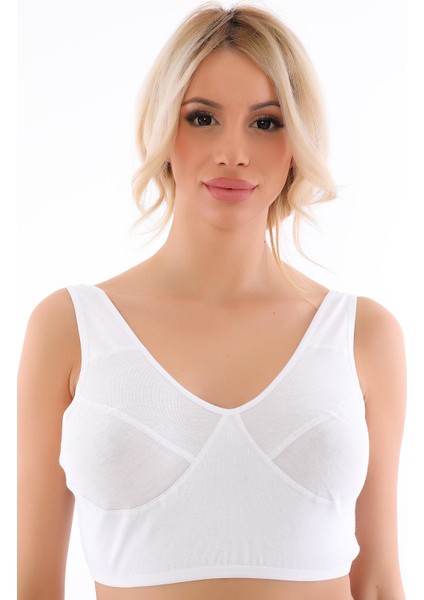 Pamuklu Ribana Anne Yarım Atlet Sütyen 6020