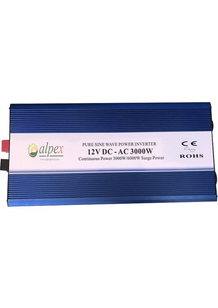 3000 Watt 12 Volt Digital Ekranlı Tam Sinüs Inverter