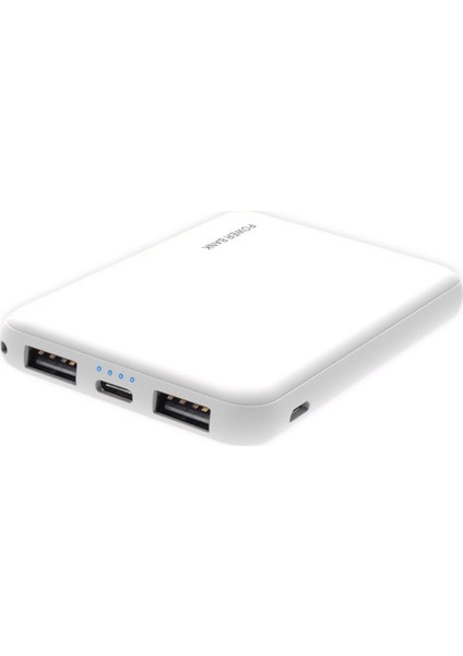 PB-37 5000 mAh Taşınabilir Şarj Cihazı Powerbank - Beyaz