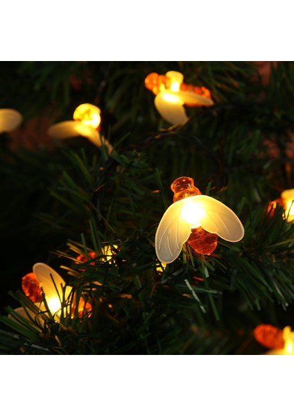 30 LED 4 Metre Güneş Enerjili Su Geçirmez Renkli LED Lamba Bahçe Teras Balkon Ağaç Solar Aydınlatma modelleri