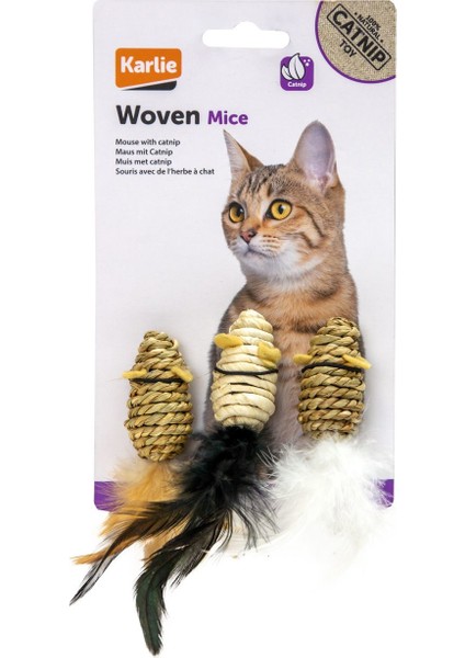 Doğal Kedi Oyuncağı 3’lü Fare Seti 5 cm