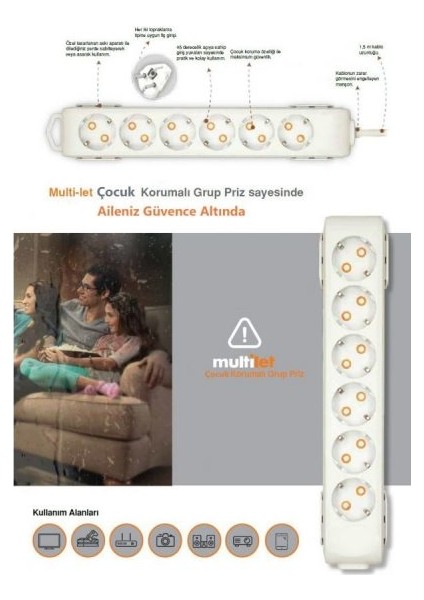 4lü 2metre Siyah Grup Priz 90133402 modelleri