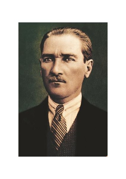 Takım Elbiseli Gazi Mustafa Kemal Atatürk Portre Poster Bayrak 100X150 cm