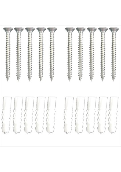 10 mm Plastik Dübel 5 x 50 mm Sunta Vidası 50 Adet 1. Kalite