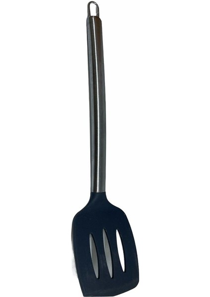 Büyük Delikli Silikon Spatula Siyah PNG-1567