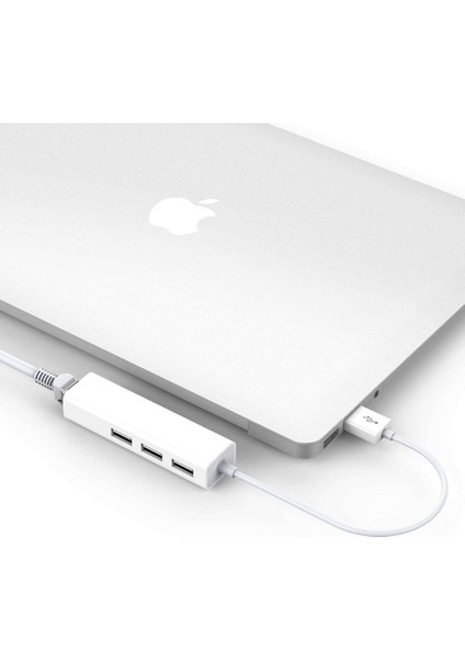 USB 3.0 To Ethernet + 3xusb 3.0 Çevirici 4 Port Hub Çoklayıcı
