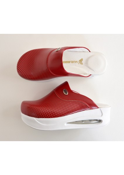 Kırmızı Kapalı Airmax Bayan Sabo Terlik