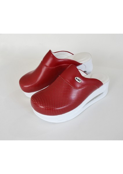 Kırmızı Kapalı Airmax Bayan Sabo Terlik