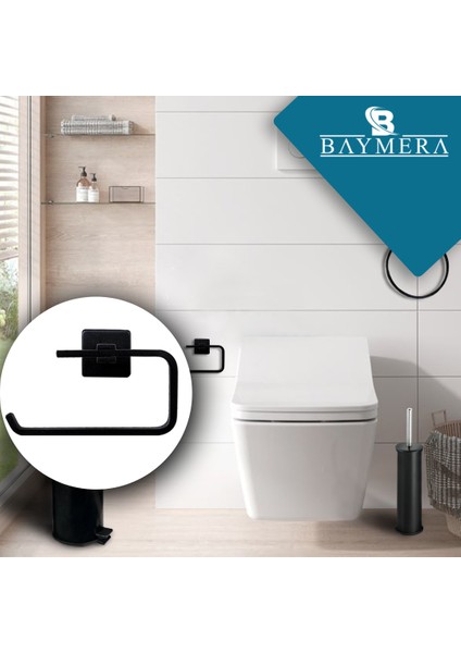 Slim Siyah Açık Wc Kağıtlık