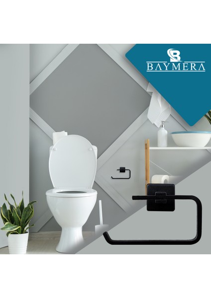 Slim Siyah Açık Wc Kağıtlık