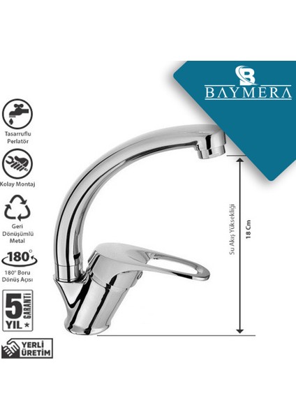 Eco Mix Kuğu Lavabo Bataryası