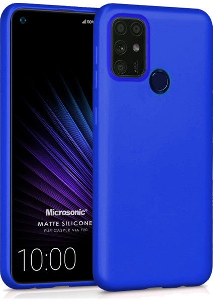 Matte Silicone Casper Via F20 Kılıf Mavi