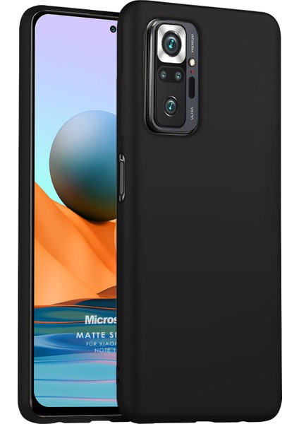 Matte Silicone Xiaomi Redmi Note 10 Pro Kılıf Siyah