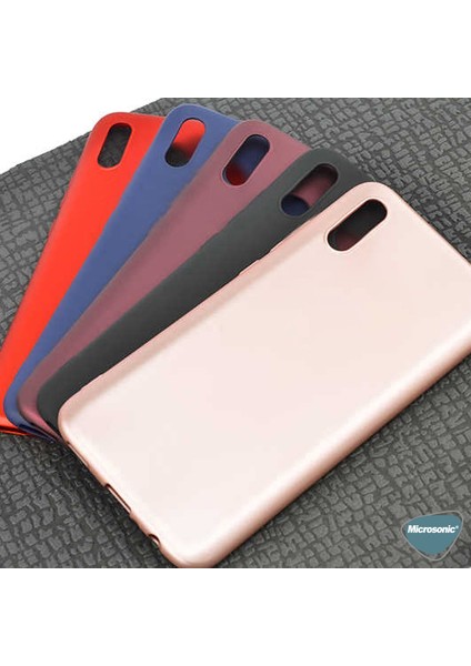 Matte Silicone Samsung Galaxy A02 Kılıf Rose Gold