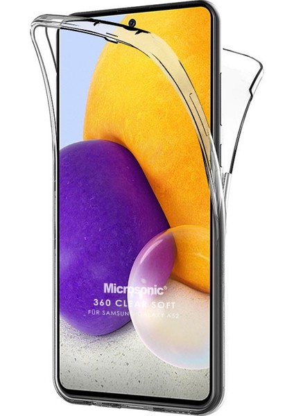 Samsung Galaxy A52 Kılıf 6 Tarafı Tam Full Koruma 360 Clear Soft Şeffaf