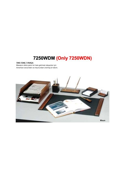 Two Tone Sümen Takım 7 Parçalı Maun 7250 Wdm