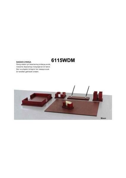 Saggıo 6115 Wdm 6 Parçalı Maun Sümen Takımı
