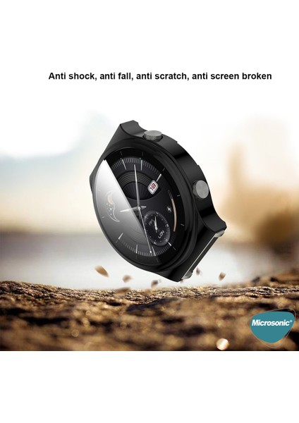 Huawei Watch Gt2 Pro Kılıf 360 Full Round Soft Silicone Siyah