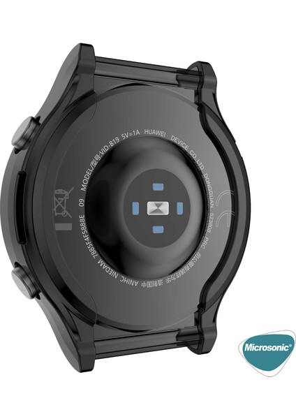 Huawei Watch Gt2 Pro Kılıf 360 Full Round Soft Silicone Siyah